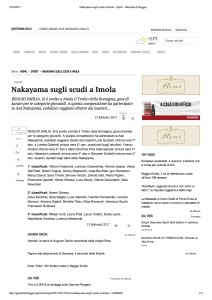 Anteprima di “Nakayama sugli scudi a Imola - Sport - Gazzetta di Reggio”